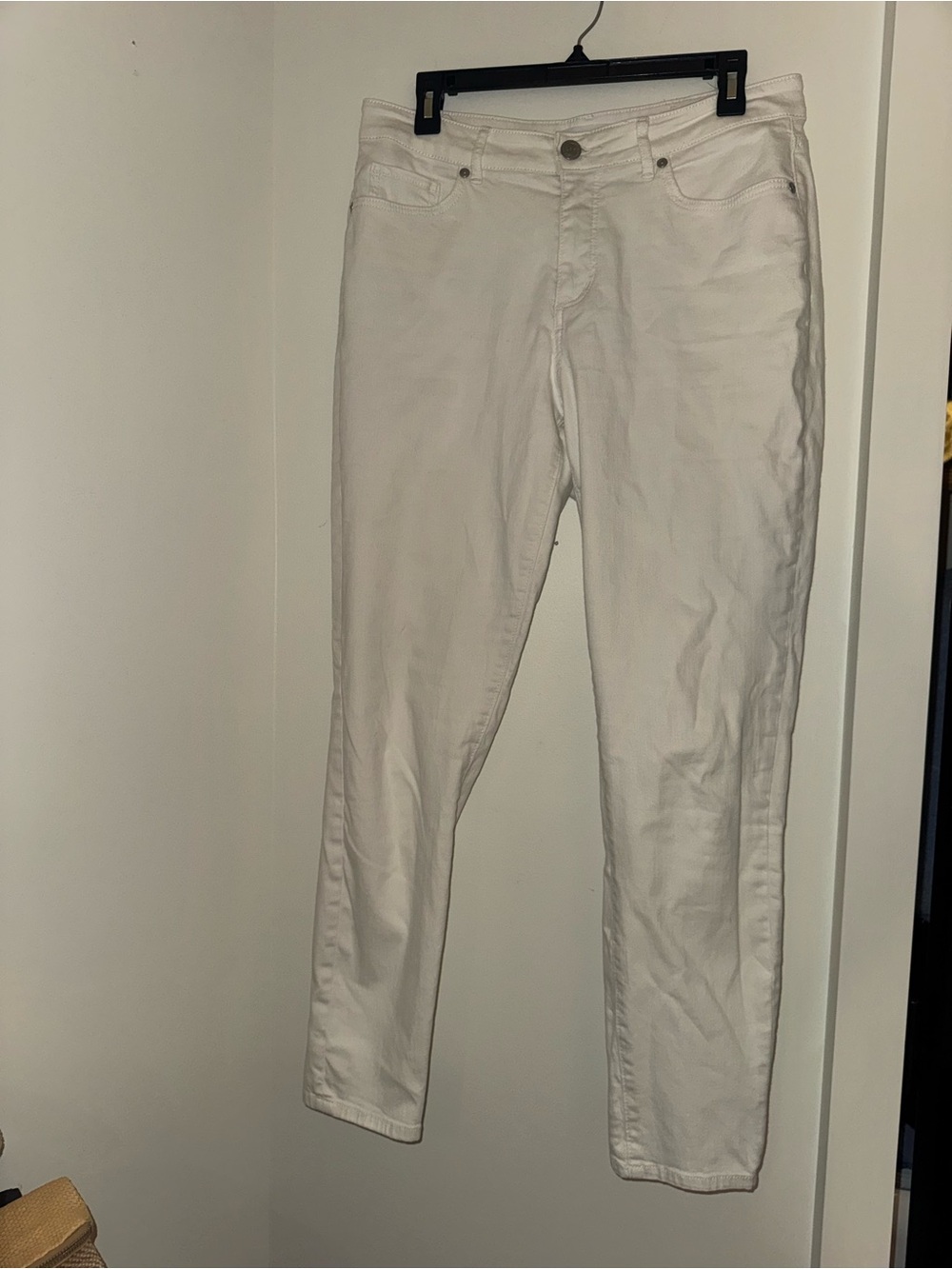 LOFT White Mid-Rise Skinny Jeans